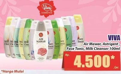 Promo Harga Viva Air Mawar, Astrigent, Face Tonic, Milk Cleanser 100ml  - Hari Hari