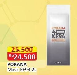 Promo Harga POKANA Face Mask KF94 4D 2 pcs - Alfamart