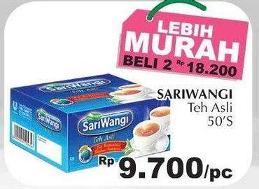 Promo Harga Sariwangi Teh Asli per 2 box 50 pcs - Giant