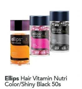 Promo Harga ELLIPS Hair Vitamin Moroccan Oil Nutri Color, Moroccan Oil Shiny Black 50 pcs - Carrefour
