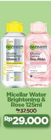 Promo Harga GARNIER Micellar Water Rose, Vitamin C 125 ml - Alfamart