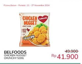 Promo Harga Belfoods Nugget Chicken Nugget Crunchy 500 gr - Indomaret