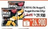 Promo Harga BELFOODS Royal Nugget S, Drummies 500 gr - Hypermart
