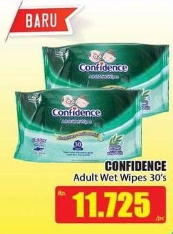 Promo Harga CONFIDENCE Adult Wet Wipes 30 pcs - Hari Hari