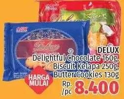 Promo Harga Delux Delightful Chocolat/ Biscuit Kelapa/ Butter Cookies  - LotteMart