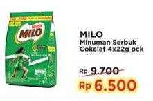 Promo Harga MILO ActivGo Reguler per 4 sachet 22 gr - Indomaret