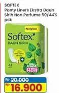 Promo Harga Softex Pantyliner Daun Sirih 44 pcs - Indomaret