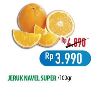 Promo Harga Jeruk Navel Super per 100 gr - Hypermart