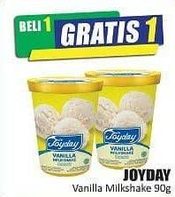 Promo Harga JOYDAY Ice Cream Mangkuk Vanilla Milkshake 90 gr - Hari Hari