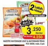 Promo Harga Maestro Mayonnaise Light, Pedas 100 gr - Superindo