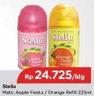 Promo Harga STELLA Matic Refill Apple Fiesta, Orange 225 ml - TIP TOP