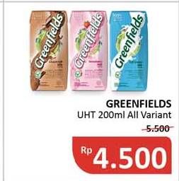 Promo Harga GREENFIELDS UHT All Variants 200 ml - Alfamidi