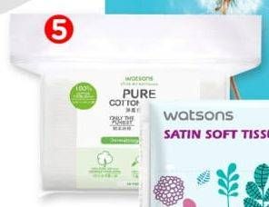 Promo Harga WATSONS Pure Cotton Puff 50 pcs - Watsons