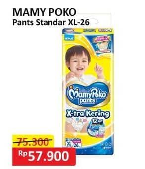 Promo Harga Mamy Poko Pants Xtra Kering XL26 26 pcs - Alfamart