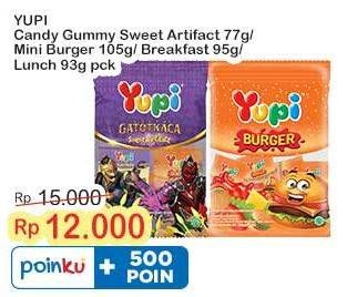 Promo Harga Yupi Candy Sweet Artifact, Mini Burger, Gummy Breakfast, Gummy Lunch 77 gr - Indomaret
