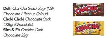 Promo Harga DELFI CHA CHA Chocolate Milk Chocolate, Peanut 25 gr - Carrefour
