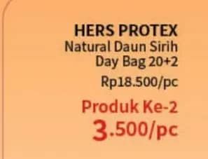 Promo Harga Hers Protex Naturals Daun Sirih 22 pcs - Guardian