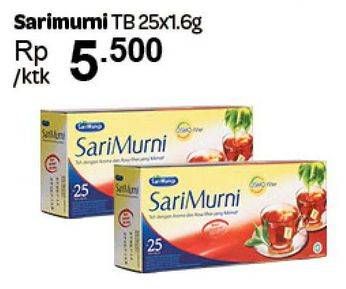 Promo Harga Sariwangi Teh Sari Murni per 25 pcs 160 gr - Carrefour