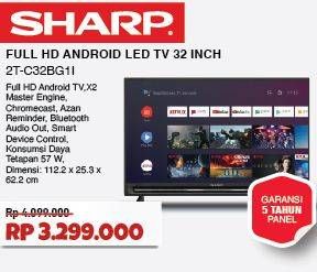 Promo Harga Sharp 2T-C32BG1 | LED TV 32 inch  - COURTS
