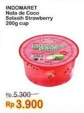 Promo Harga INDOMARET Nata De Coco Selasih Strawberry 200 gr - Indomaret