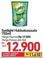 Promo Harga SUNLIGHT Pencuci Piring Habbatussauda 755 ml - Carrefour