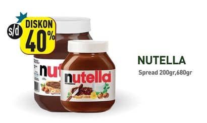 Nutella Jam Spread 200 gr Diskon 40%, Diskon s/d