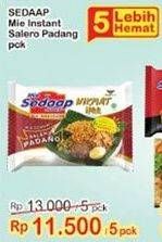 Promo Harga SEDAAP Mie Goreng Salero Padang per 5 pcs - Indomaret