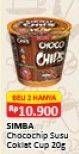 Promo Harga SIMBA Cereal Choco Chips Susu Coklat per 2 pcs 20 gr - Alfamart