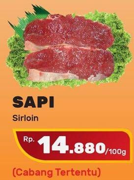 Promo Harga Daging Has Luar (Daging Sirloin) per 100 gr - Yogya