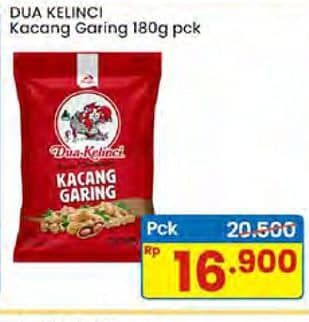 Promo Harga Dua Kelinci Kacang Garing Original 180 gr - Indomaret