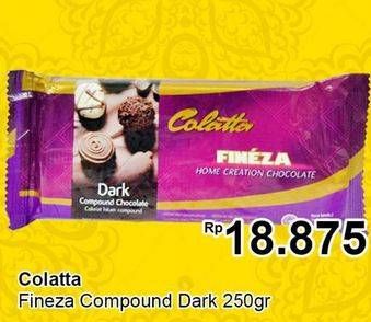 Promo Harga Colatta Fineza Compound Chocolate Dark 250 gr - TIP TOP