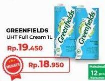 Promo Harga Greenfields UHT Full Cream 1000 ml - Yogya