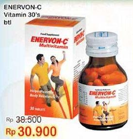 Promo Harga ENERVON-C Multivitamin Tablet 30 pcs - Indomaret