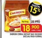 Promo Harga Energen Cereal Instant Kecuali Kurma per 10 sachet 30 gr - Superindo