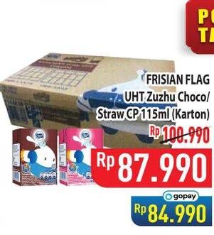 Promo Harga Frisian Flag Susu UHT Milky Zuzhu Zazha Chocolate, Strawberry per 36 tpk 115 ml - Hypermart