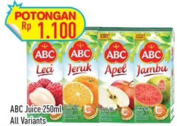 Promo Harga ABC Juice All Variants 250 ml - Hypermart