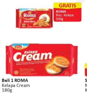 Promo Harga ROMA Kelapa Cream 180 gr - Alfamart