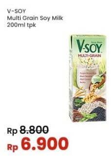 Promo Harga V-soy Soya Bean Milk Multi Grain 200 ml - Indomaret