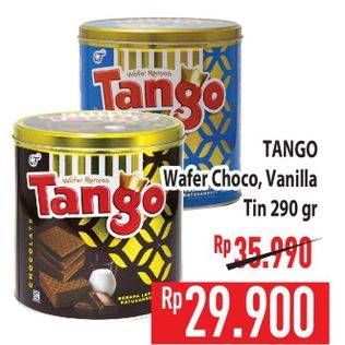 Promo Harga Tango Wafer Chocolate, Vanilla Milk 300 gr - Hypermart