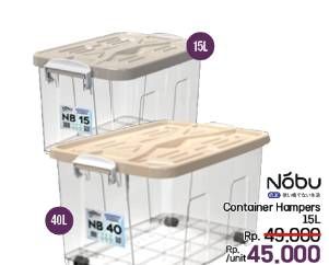 Promo Harga Nobu Container Hampers 15 ltr - LotteMart