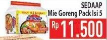 Promo Harga SEDAAP Mie Goreng per 5 pcs 90 gr - Hypermart