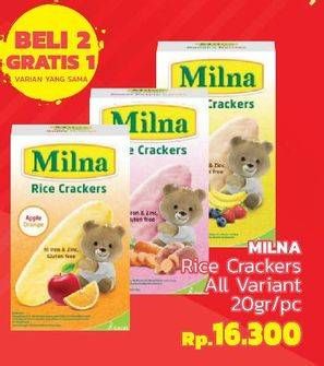 Promo Harga MILNA Rice Crackers All Variants 20 gr - LotteMart