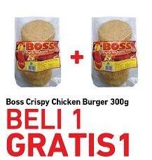 Promo Harga BOSS Crispy Chicken Burger 300 gr - Carrefour