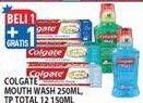 Promo Harga Colgate Mouthwash / Toothpaste Total  - Hypermart
