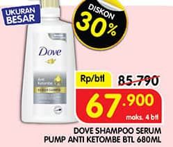Promo Harga Dove Serum Sampo Anti Ketombe 680 ml - Superindo