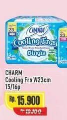 Promo Harga Charm Extra Comfort Cooling Fresh Wing 23cm 15 pcs - Alfamart