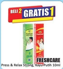 Promo Harga Fresh Care Minyak Angin Press & Relax Kayu Putih, Strong 10 ml - Hari Hari
