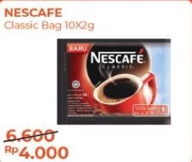 Promo Harga Nescafe Classic Coffee per 10 sachet 2 gr - Alfamart