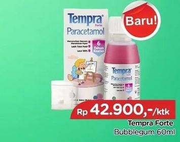 Promo Harga TEMPRA Forte Paracetamol  Bubblegum 60 ml - TIP TOP
