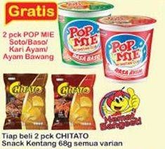 Promo Harga CHITATO Snack Potato Chips All Variants per 2 pcs 68 gr - Indomaret